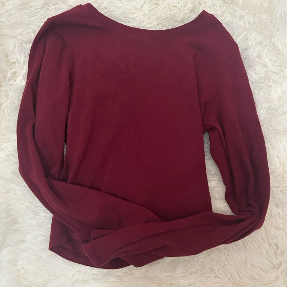 Red long sleeve top